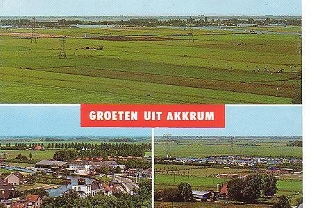Ansichtkaart 	Akkrum	3-luik, Verzenden, 1980 tot heden, Gelopen, Friesland