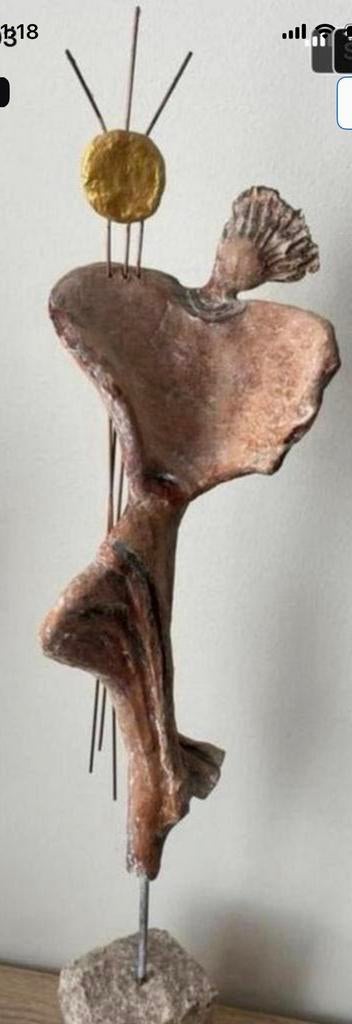 ICARUS Stenen Beeld. 80 cm. Uit Galerij in Griekenland. Zgan, Antiek en Kunst, Ophalen of Verzenden, Steen of Keramiek, Beeld