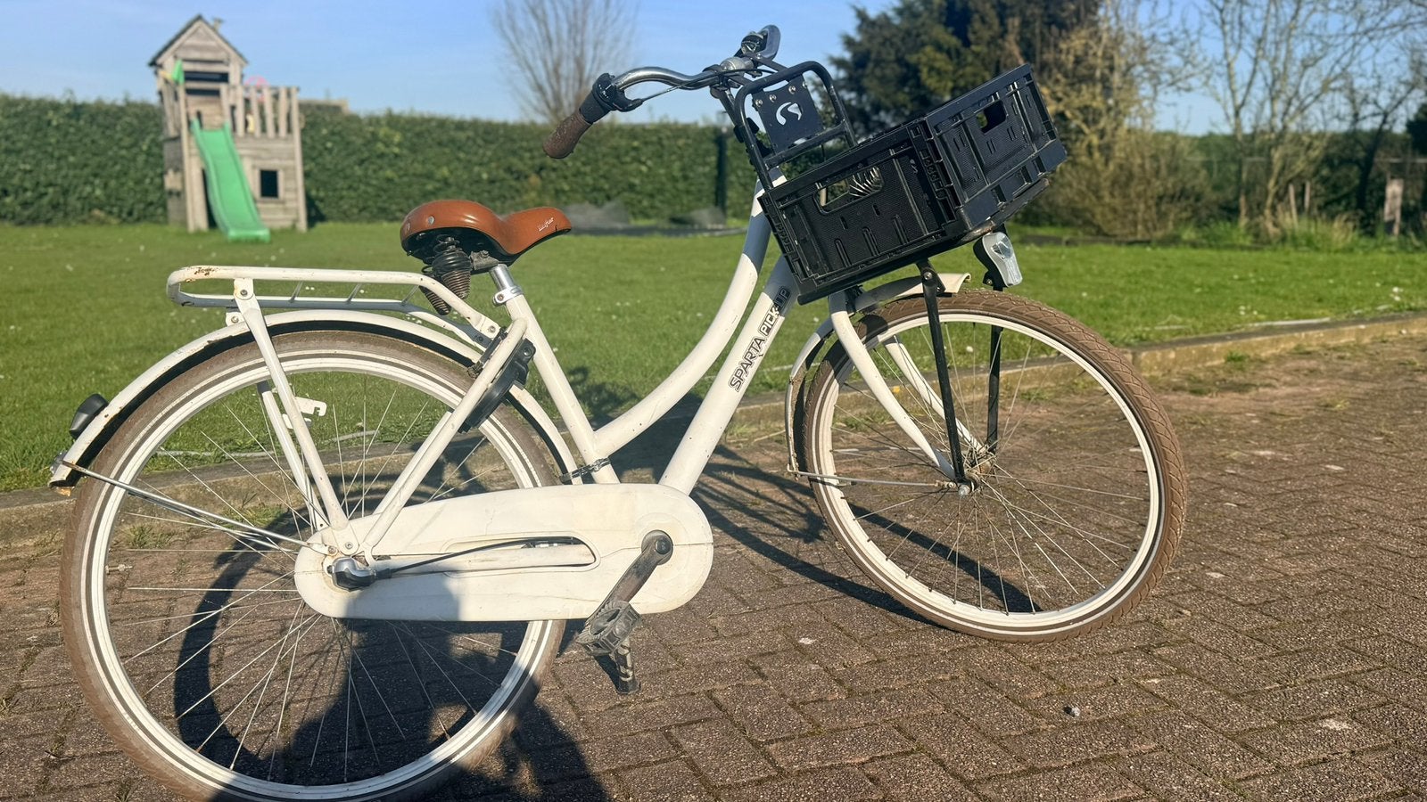 Sparta Pick-Up Transportfiets 26 inch – Wit, Ophalen, Terugtraprem, Gebruikt, Versnellingen
