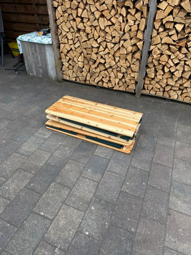 Bierbank biertafel, Huis en Inrichting, Barkrukken, Zo goed als nieuw, Ophalen