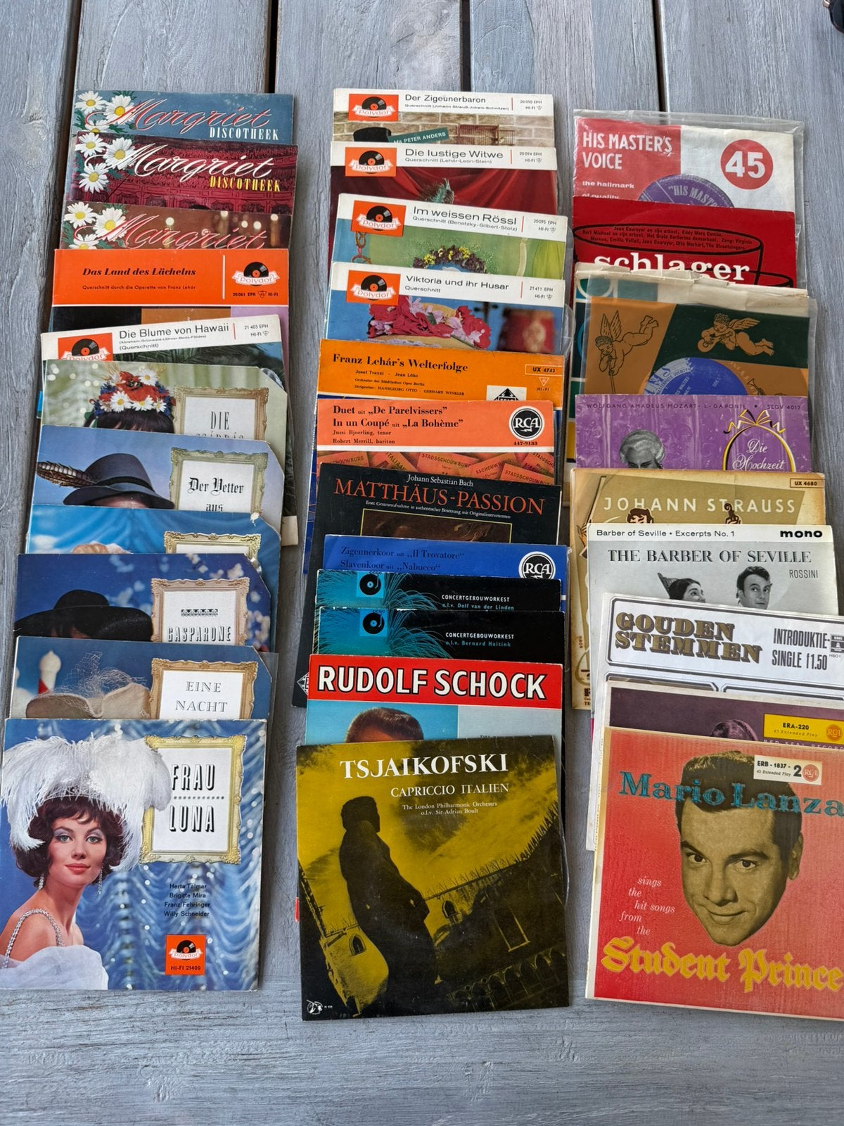 Verzameling vinyl singles klassiek, Cd's en Dvd's, Overige formaten, Overige typen, Ophalen of Verzenden, Zo goed als nieuw