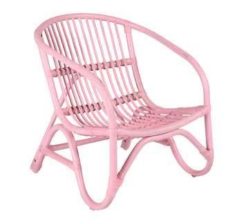 De KidsDepot Bamba/Bumba Roze rotan kinderstoel, Ophalen, Gebruikt, Overige kleuren, Riet of Rotan