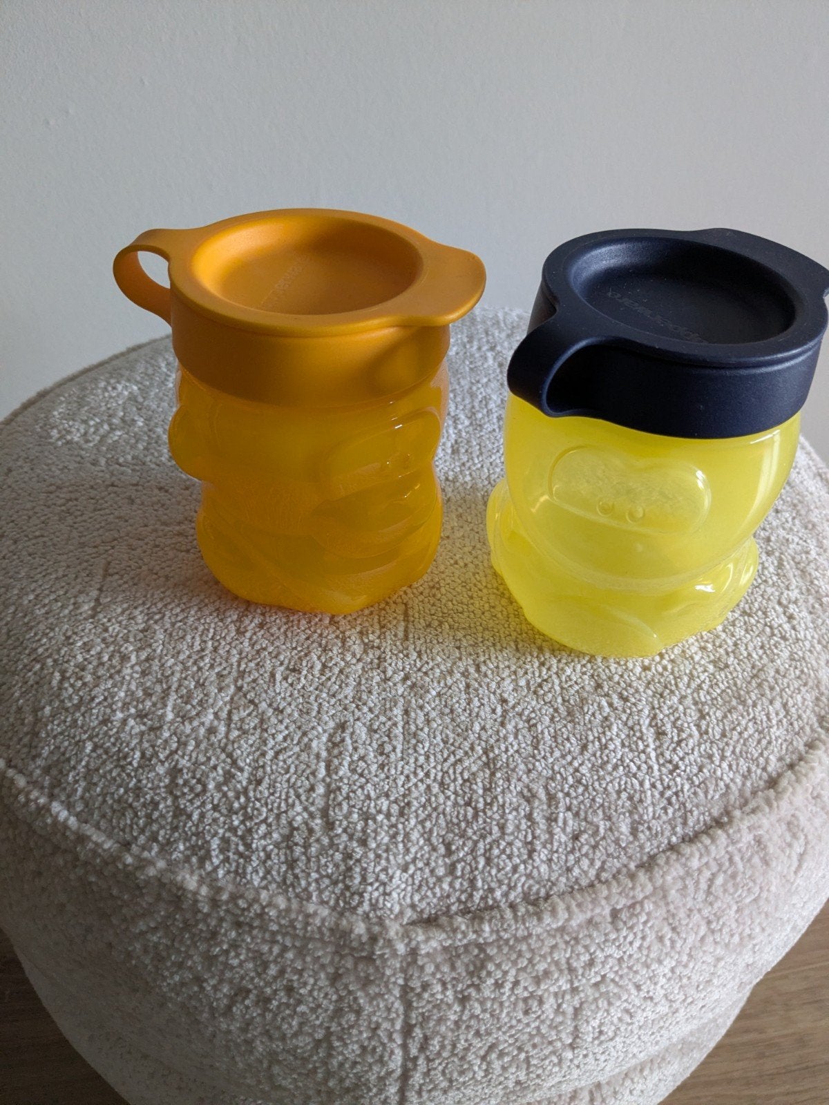 tuppersnack beker, Ophalen, Beker of Kan