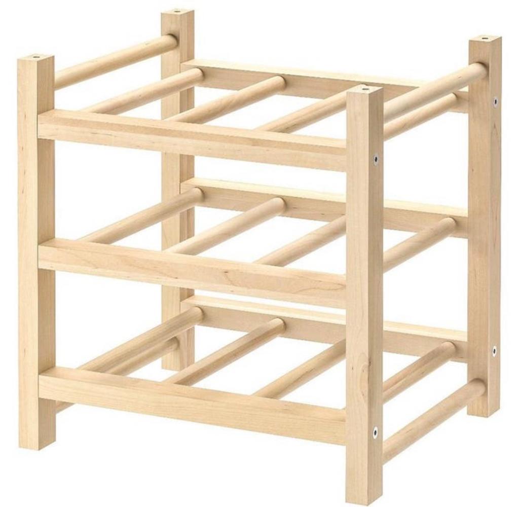 Wijnrek Ikea hout, Ophalen, 5 tot 15 flessen, Zo goed als nieuw, Minder dan 50 cm
