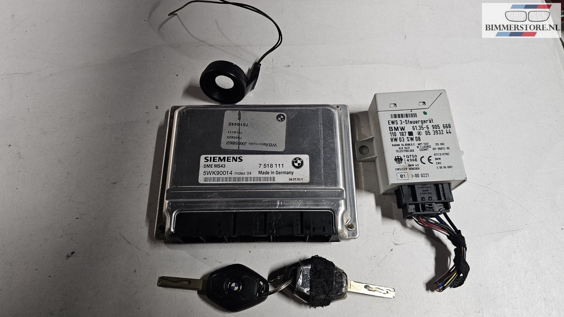 Startset Contactslot + ECU MS43 BMW 3 Serie E46 320i M54 121, Gebruikt, -, Ophalen of Verzenden, -