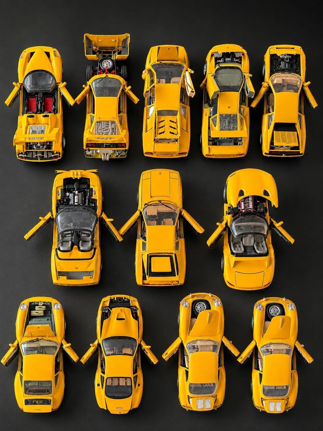 Collectie gele modelauto's - Gedetailleerde replica's, Ophalen of Verzenden, Zo goed als nieuw, Overige typen