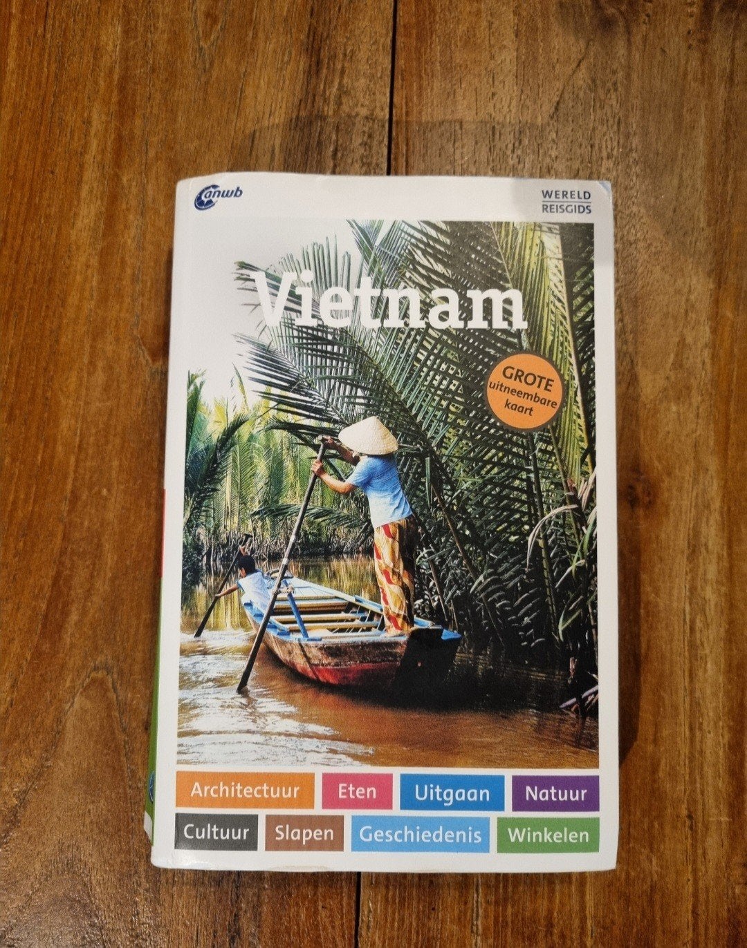 ANWB Wereldreisgids Vietnam met kaart, Boeken, Ophalen of Verzenden, Zo goed als nieuw, Reisgids of -boek, ANWB