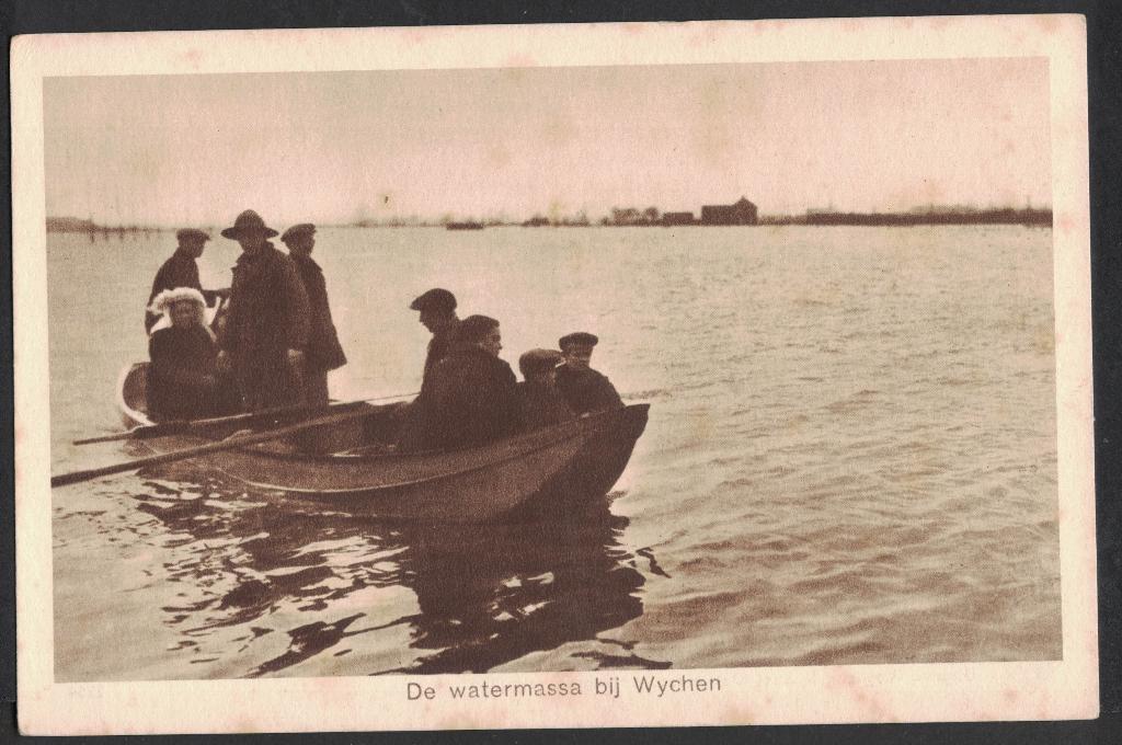 Wychen ( Wijchen ) Watersnood, De watermassa. 1925-1926., Ophalen of Verzenden, 1920 tot 1940, Ongelopen, Gelderland