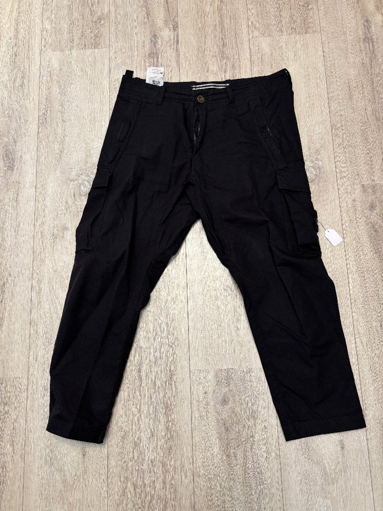 Stone Island Black Cargo Pants size logo W31 length 90cm, -, Maat 48/50 (M), Zwart, -