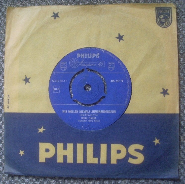 Heidi Brühl - Wir wollen niemals Auseinandergehn (7" single), Gebruikt, 7 inch, Ophalen of Verzenden, Pop