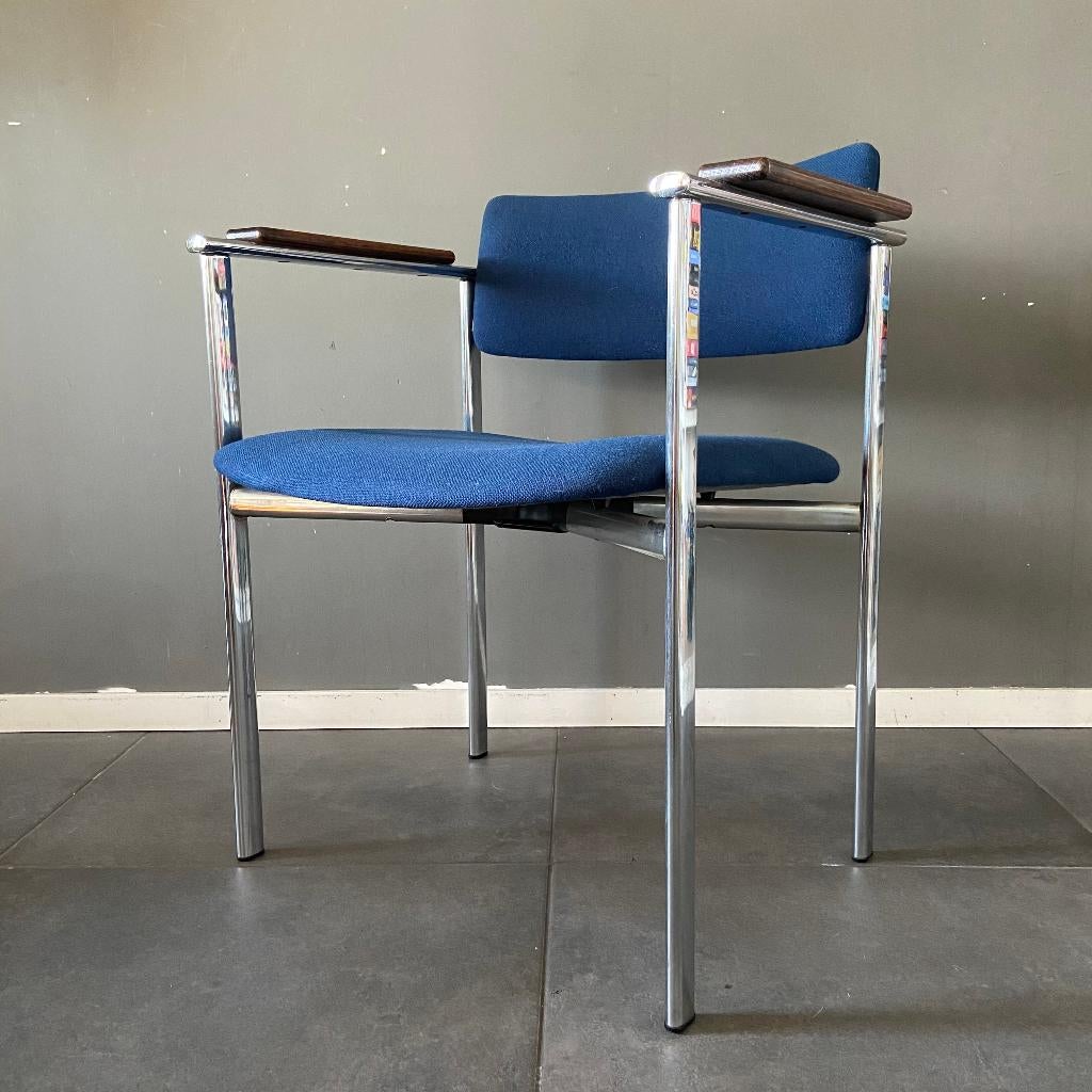 Set van 6 jaren 60 70 stoelen Kiki door Ilmari Tapiovaara, Huis en Inrichting, Stoelen, Ophalen, Gebruikt, Ilmari Tapiovaara, Blauw