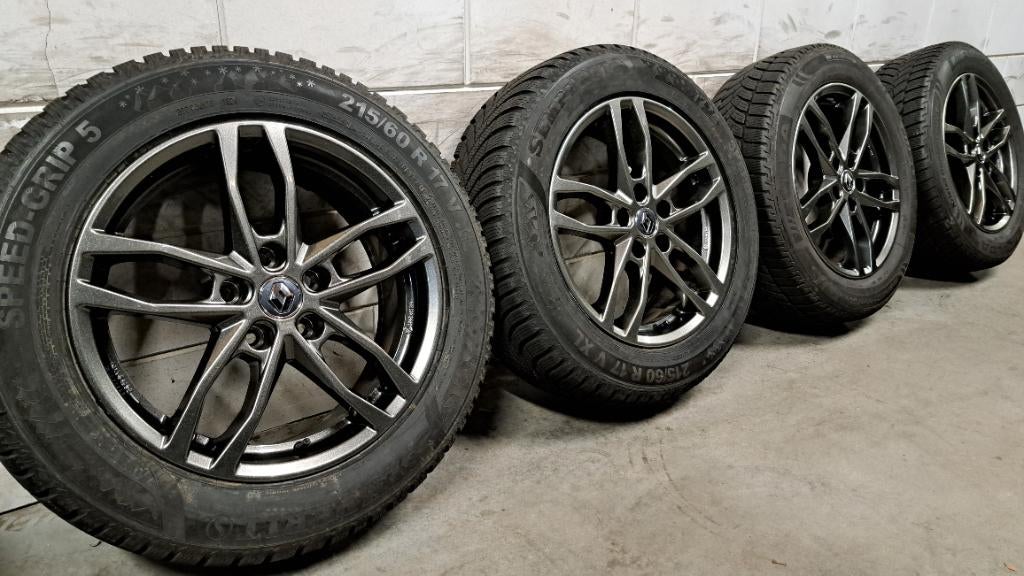 Grijze velgen Captur Kadjar Symbioz Duster 215/60/17, Banden en Velgen, 17 inch, Personenwagen, Gebruikt