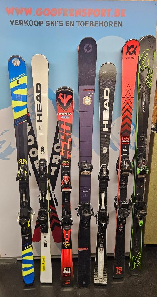 gebruikte ski's met gratis afstelling en 1 jaar garantie, 160 tot 180 cm, Ophalen of Verzenden, Zo goed als nieuw, Carve