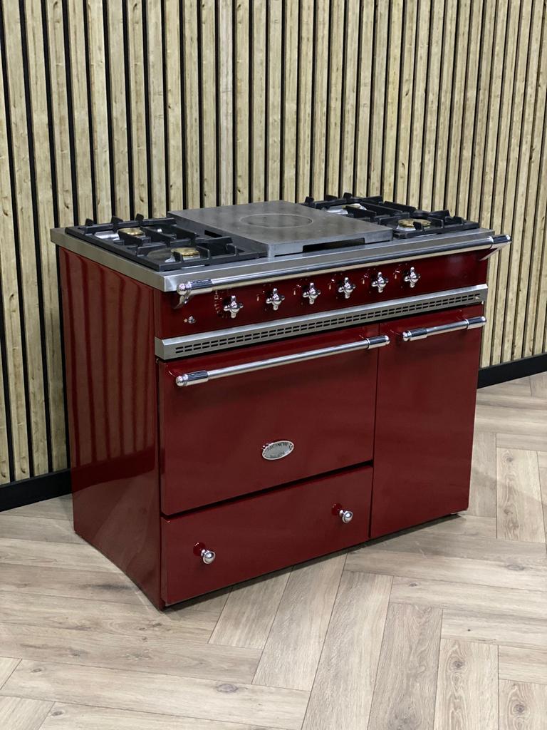 Prachtige Lacanche 5 pits Gas Bordeaux Blinkend Chroom, Ophalen of Verzenden, Grill, Gas