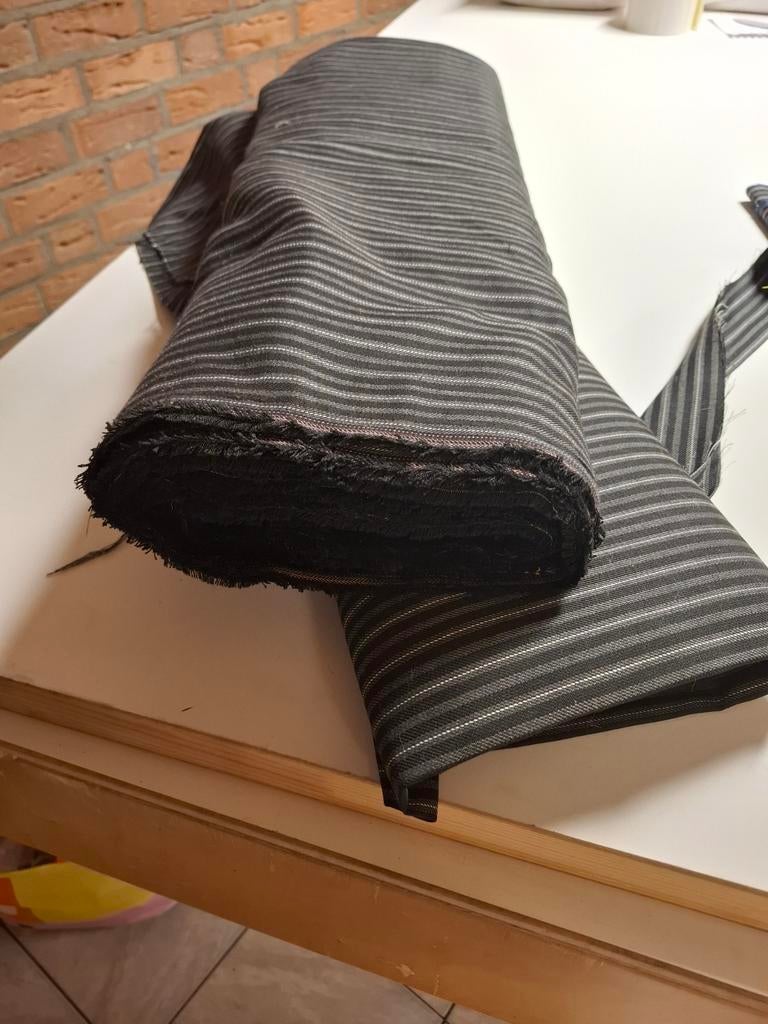 Boerebroelof Stof op Rol - 20 Meter, 120 cm of meer, Zwart, 200 cm of meer, Ophalen of Verzenden