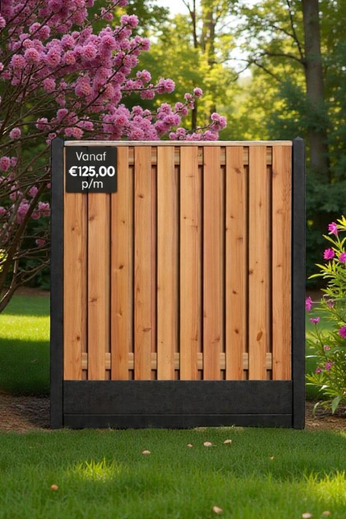 Hout & composiet schutting v.a. €110,- /€190 pm incl montage, Ophalen, Nieuw, 200 cm of meer, 150 tot 200 cm