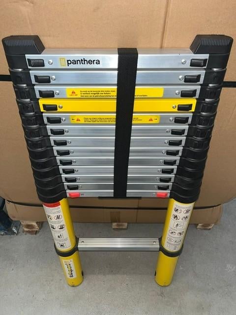 Panthera Telescoopladder 3,8m (#4), Ophalen, Gebruikt, Ladder, Opvouwbaar of Inschuifbaar