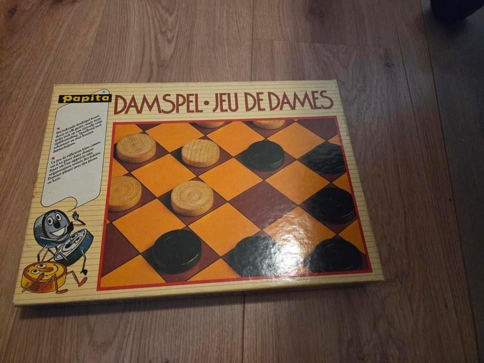 Compleet damspel izgst, Een of twee spelers, Ophalen of Verzenden, Zo goed als nieuw, Papita