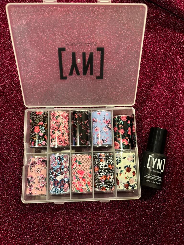 YN Nailart Foils + YN Foil Transfer Base, Sieraden, Tassen en Uiterlijk, Uiterlijk | Cosmetica en Make-up, Overige kleuren, Ophalen of Verzenden