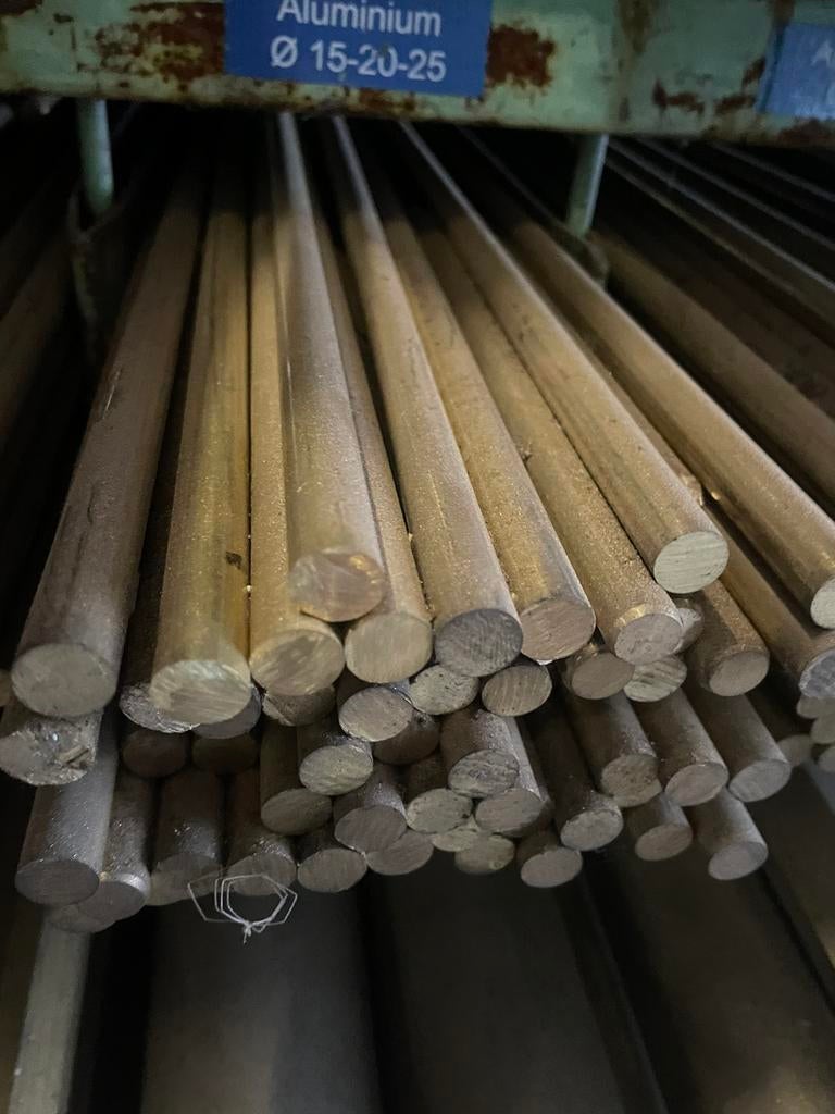 Messing rond 12mm lengte 3m, Ophalen, Nieuw