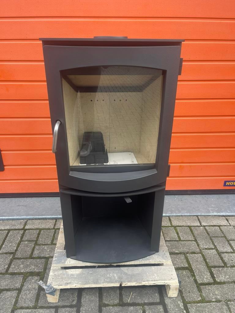 Demo model Dik Geurts 'Olaf' 8 kW vrijstaande houtkachel, Ophalen, Houtkachel, Zo goed als nieuw, Vrijstaand