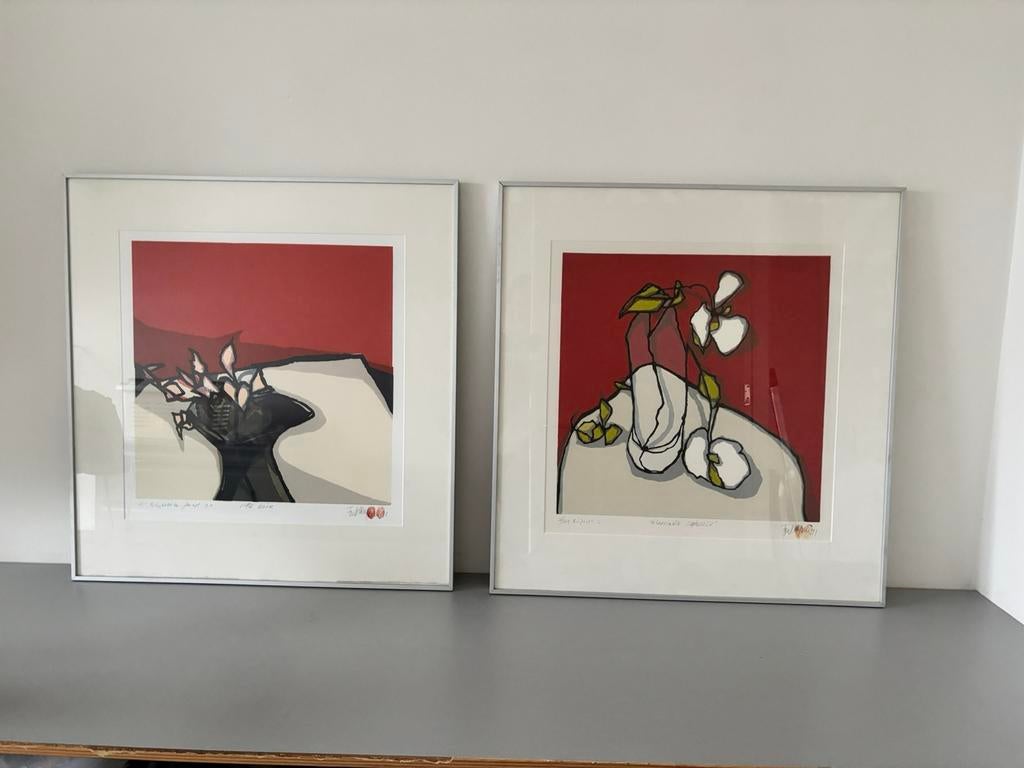 Set van 2 originele zeefdrukken van Fon Klement, Antiek en Kunst, Kunst | Litho's en Zeefdrukken, Ophalen