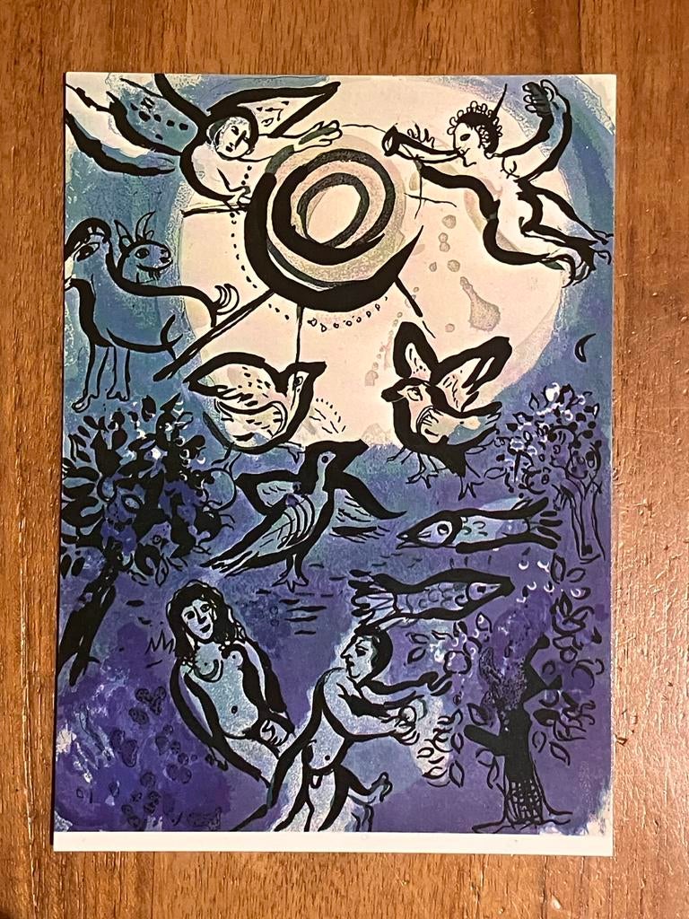 Marc Chagall - De Schepping, Verzamelen, Ansichtkaarten | Themakaarten, Ophalen of Verzenden, 1980 tot heden, Ongelopen, Overige thema's
