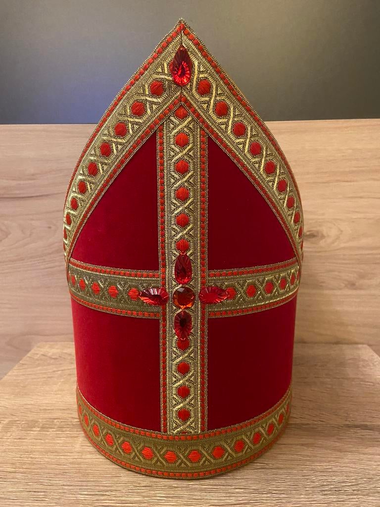 Sinterklaas mijter Bram model nieuw!!! Meerdere maten!, Ophalen of Verzenden, Nieuw