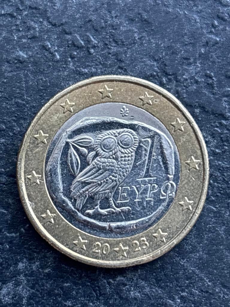 Griekse 1 Euro Munt 2023 - Uil, Ophalen of Verzenden, Griekenland, 1 euro, Losse munt