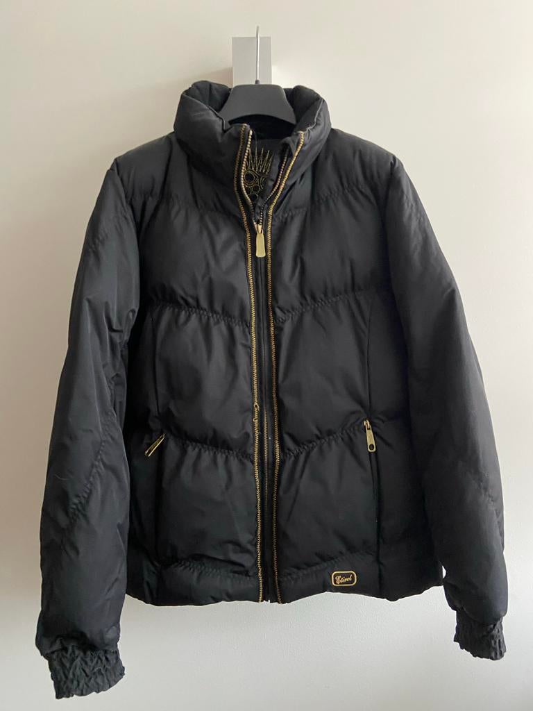 Zwart Ski bomberjack - maat 42/L, Zwart, Maat 42/44 (L), Ophalen of Verzenden, Zo goed als nieuw