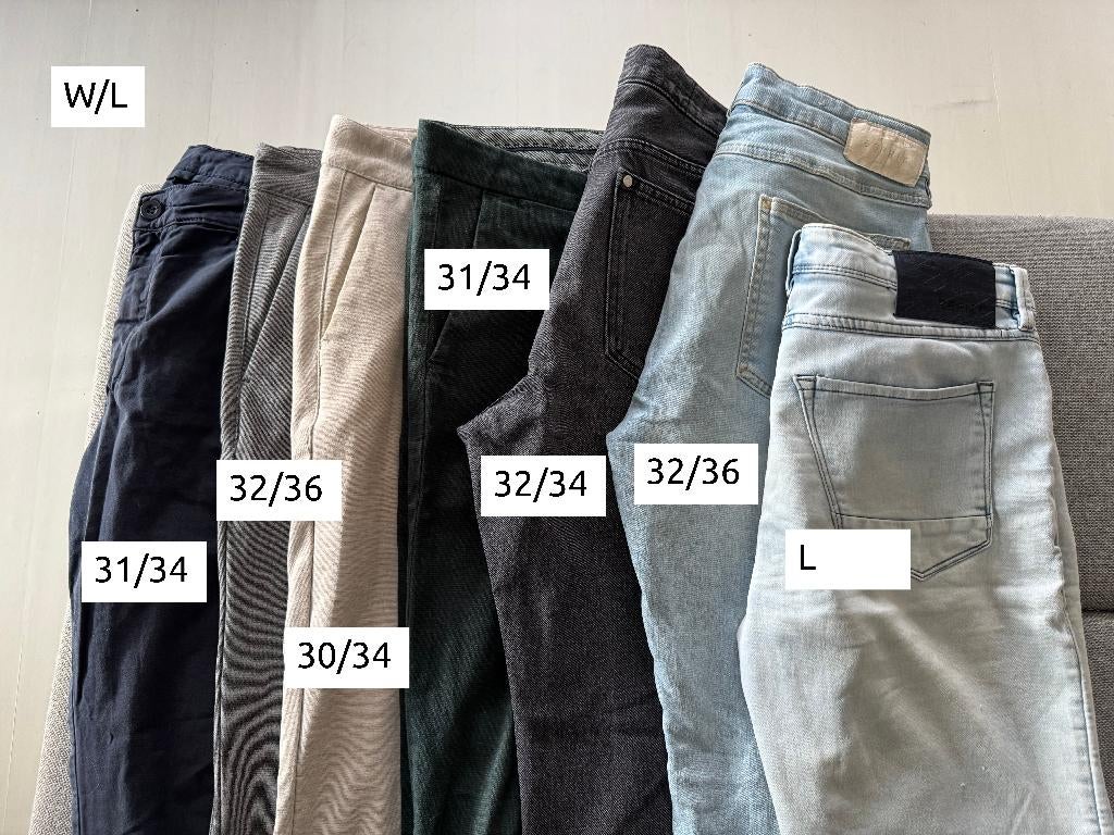 Diverse broeken + pantalons voor  15 - 16 jarige, Ophalen of Verzenden, Zo goed als nieuw, Overige maten, Overige kleuren