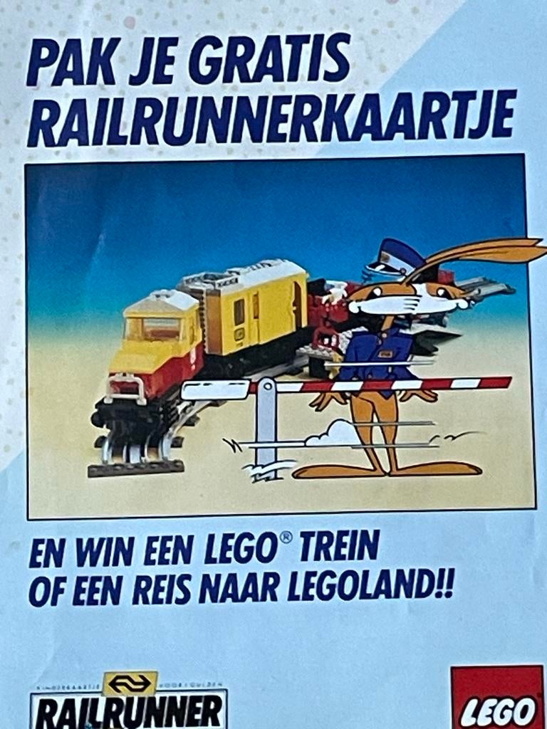 Oude Railrunner Kaart 1989, Verzamelen, Spoorwegen en Tramwegen, Gebruikt, Trein, Kaart of Prent, Ophalen of Verzenden