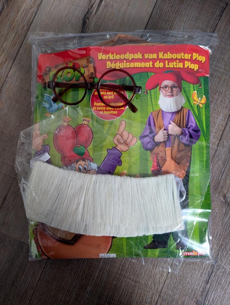 Carnavalskostuum Kabouter Plop maat 122 (4-7 jaar), Kinderen en Baby's, Carnavalskleding en Verkleedspullen, Ophalen of Verzenden