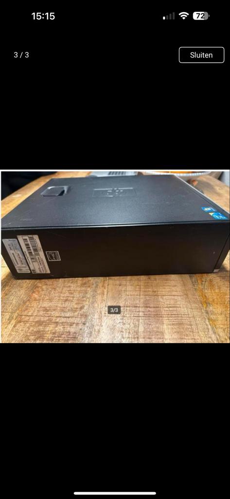 HP Desktop PC met scherm, Computers en Software, Desktop Pc's, Ophalen of Verzenden, Gebruikt, Onbekend, HDD