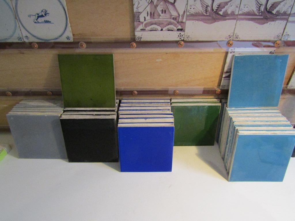 62 stuks wandtegels van begin 1900, Ophalen of Verzenden