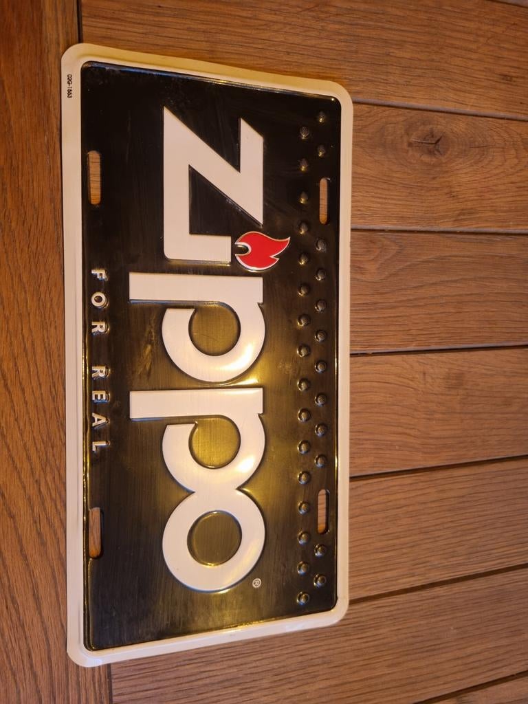 Zippo Reclamebord Origineel, Ophalen of Verzenden, Gebruikt, Reclamebord