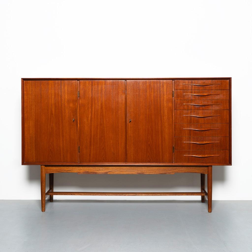 Vintage Deens Dressoir in teakhout, Huis en Inrichting, Ophalen, Gebruikt, 150 tot 200 cm, Teakhout