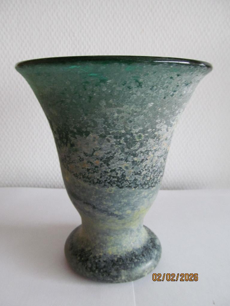 Vaas met matte grijze finish, Ophalen, Overige kleuren, Minder dan 50 cm, Glas