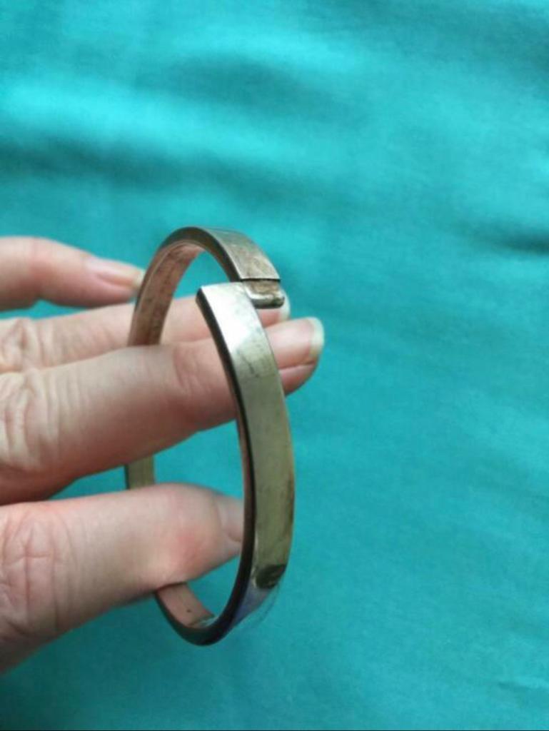 Vintage slaven armband ovaal, Sieraden, Tassen en Uiterlijk, Armbanden, Verzenden, Gebruikt, Zilver, Zilver