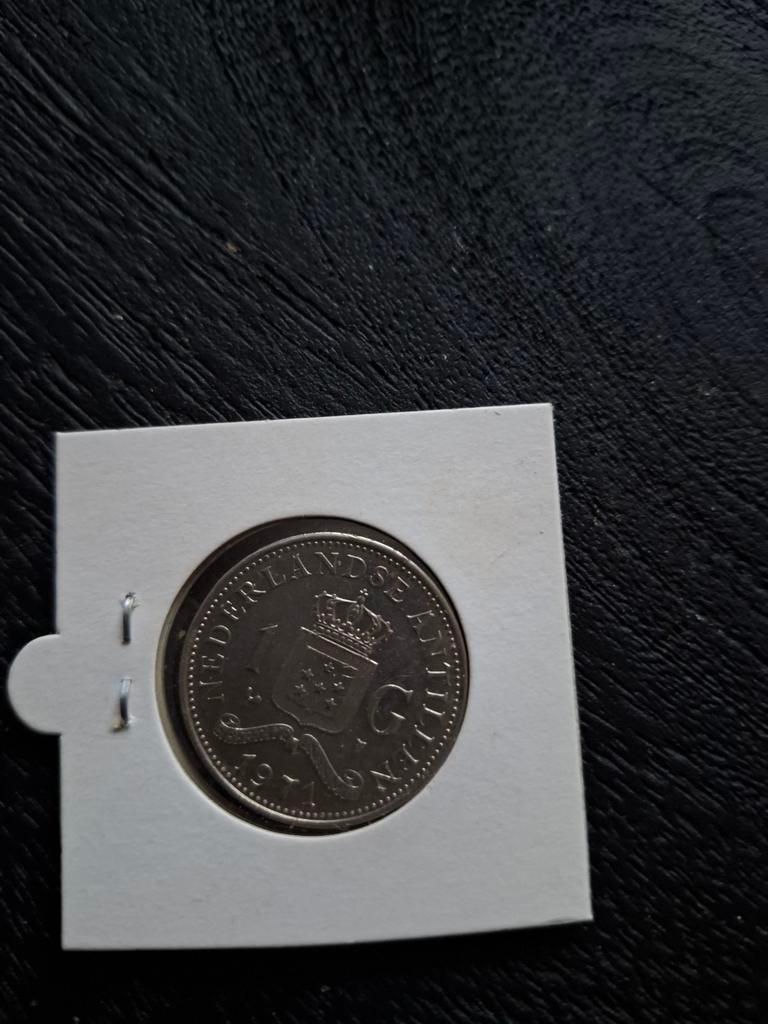 Gulden 1971 Nederlandse Antillen, Postzegels en Munten, Munten | Nederland, Ophalen, Koningin Juliana, 1 gulden, Losse munt