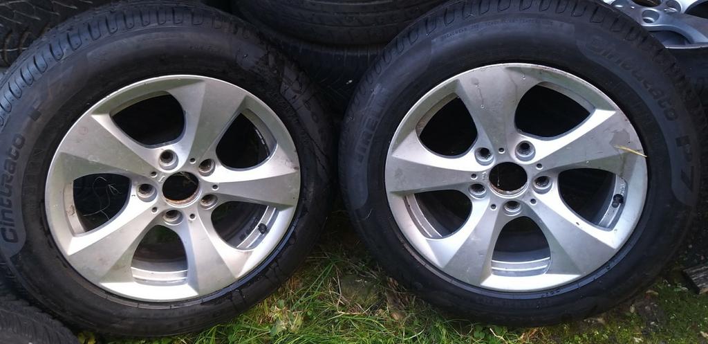 Bmw style 306 lichtmetaal, Pirelli 4seasons, Auto-onderdelen, Banden en Velgen, Ophalen, 16 inch, 205 mm, All Season