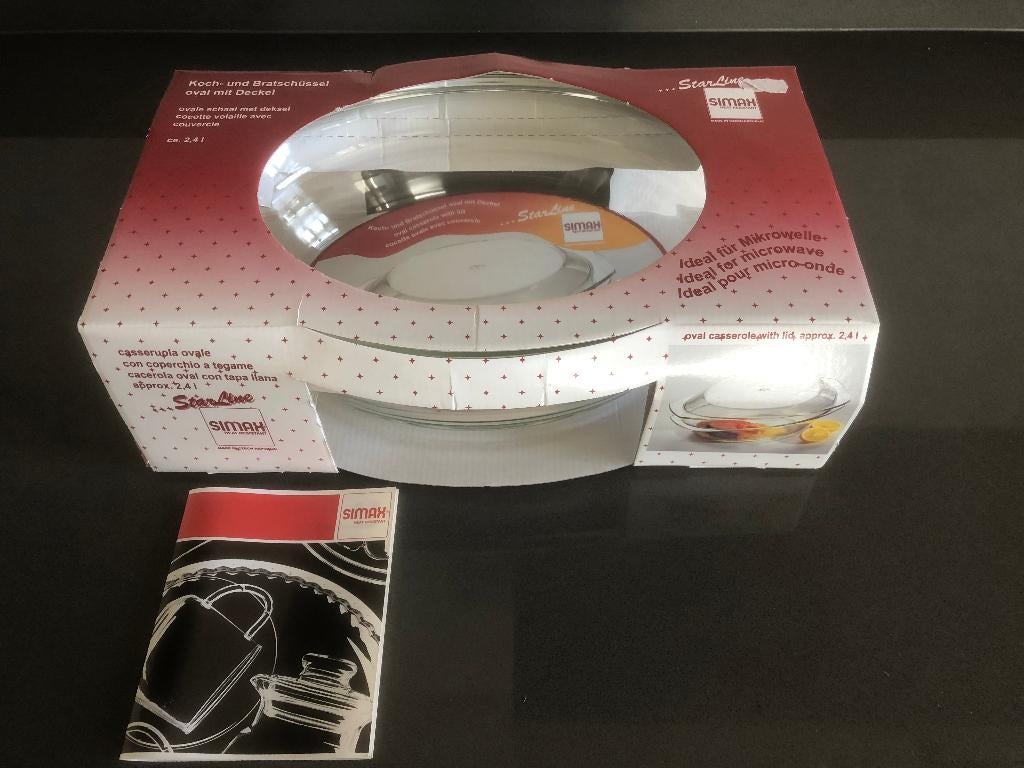 Ovalen Glazen Kook en Braadschotel nieuw, Ophalen, Nieuw, Glas