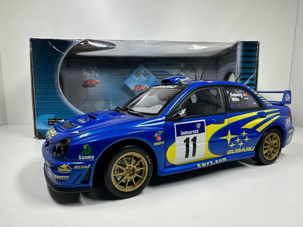 SUBARU IMPREZA WRC #11 SOLBERG RALLY FRANCE 2002 1:18 SOLIDO, Ophalen of Verzenden, Zo goed als nieuw, Auto, Solido