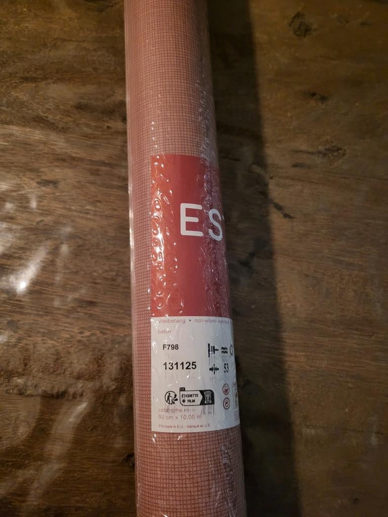 Esta Home Behang - Mauve Paars Linnenstructuur, Ophalen of Verzenden, Minder dan 10 m², Paars, Modern