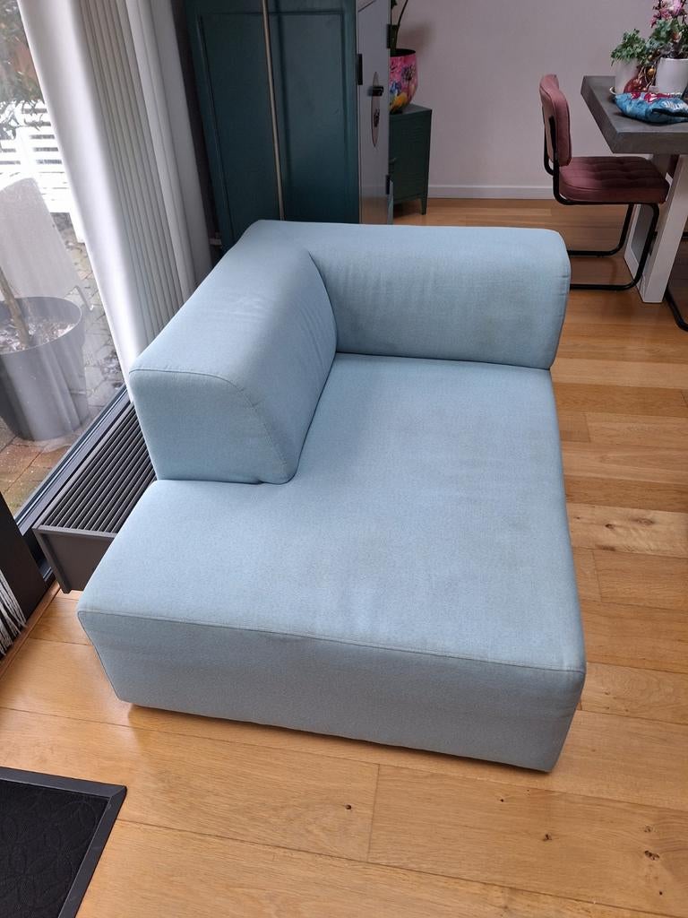 Blauwgrijs bankelement, Ophalen, Eenpersoons, Minder dan 150 cm