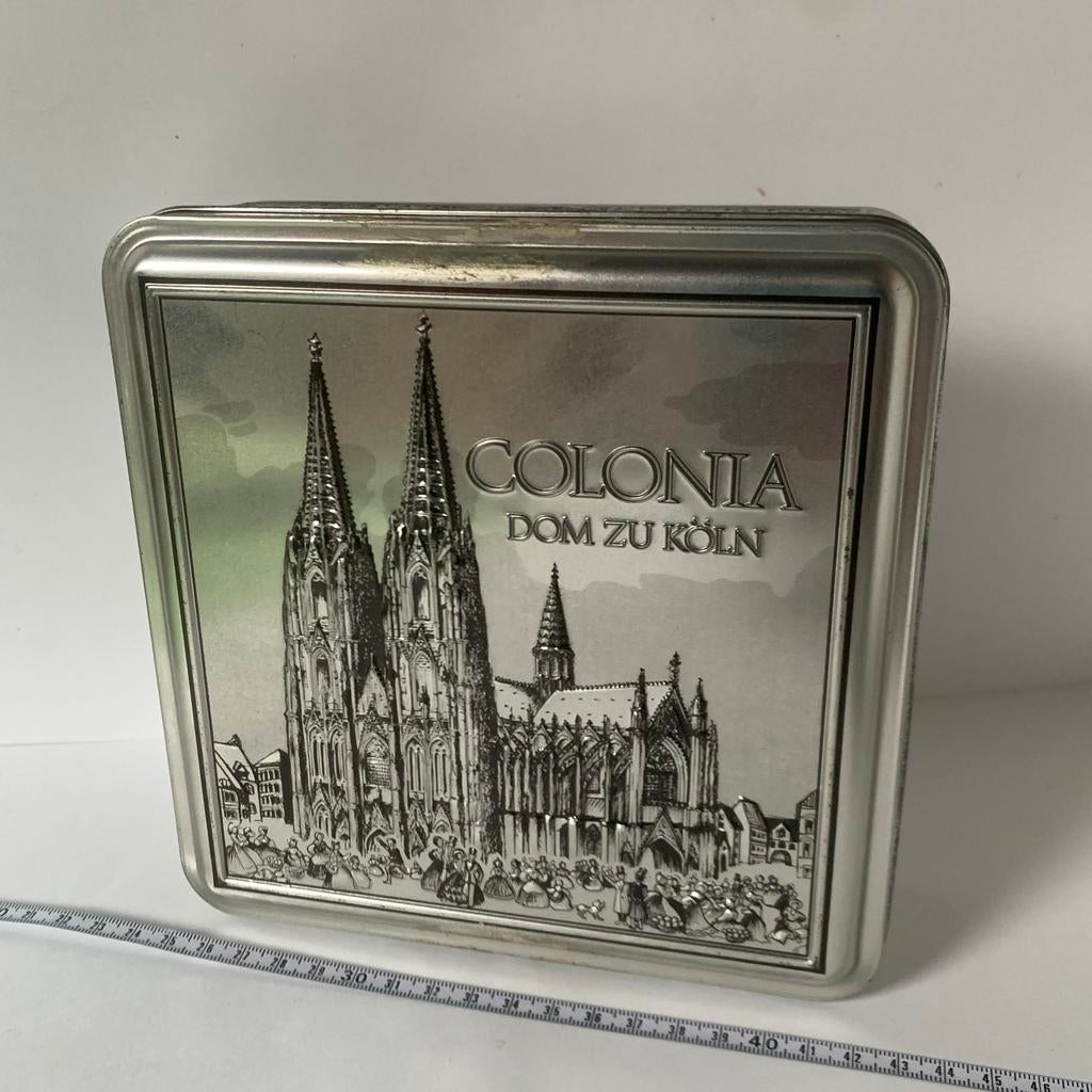 Vintage Blikken KoekTrommel Colonia Dom zu Köln kerk Keulen