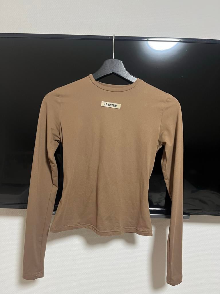 La Sisters Longsleeve Shirt - Maat XS, Bruin, Ophalen of Verzenden, Zo goed als nieuw, Lange mouw