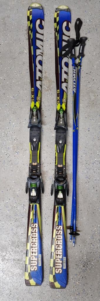 Atomic SX-9 Supercross Ski's met Stokken, Ophalen, 160 tot 180 cm, Gebruikt, Carve