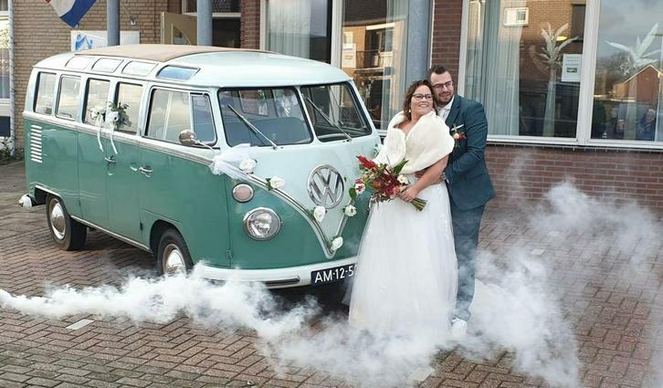 Vw T1 Samba bus.. TROUWBUSJE Met Chauffeur.  Gala's  Enz., Met chauffeur, Trouwauto