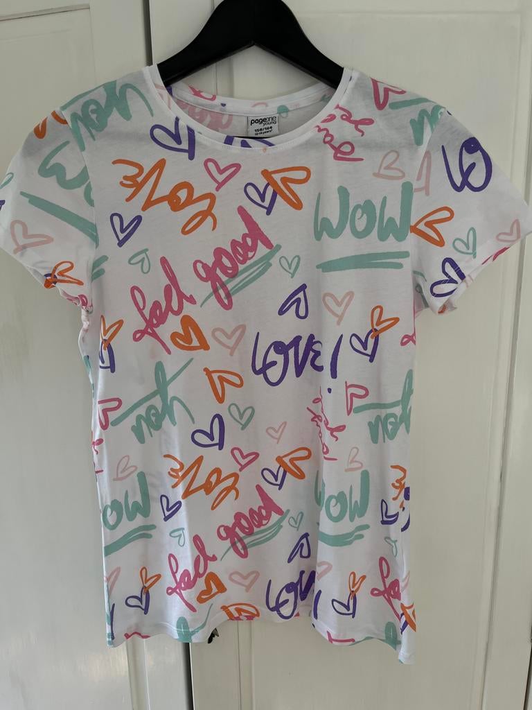 Leuk shirt maat 158, Ophalen of Verzenden, Zo goed als nieuw, Meisje, Shirt of Longsleeve